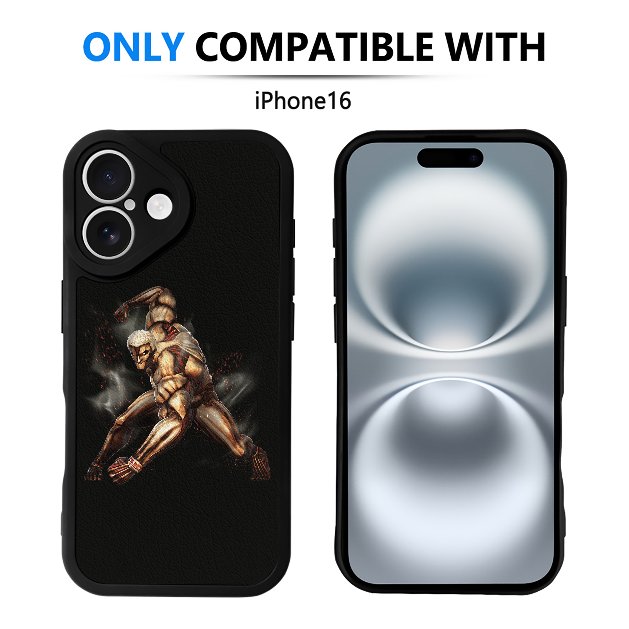 （画像用） 進撃の巨人 Attack on Titan 【iPhone 16シリーズ対応】シリコンスマホケース（レザー調） 材質：シリコン